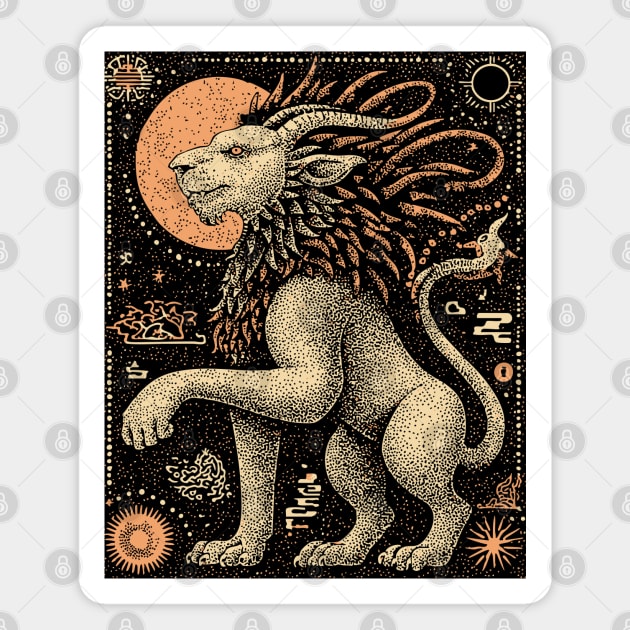 Mythical Chimera - The Hybrid Beast of Legend Magnet by TuncGK